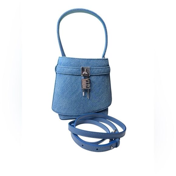 NWT Givenchy Shark Lock Denim Bucket Bag - Picture 2 of 9